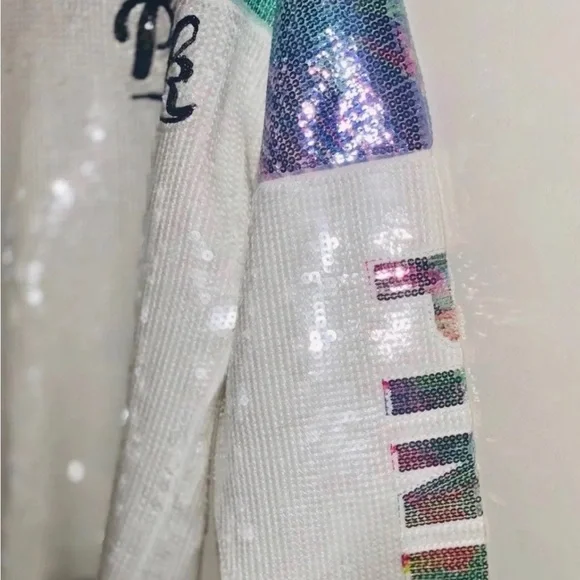 Victoria’s Secret Pink Limited Release Full Sequin Crewneck Sweater- Medium - Picture 7 of 14